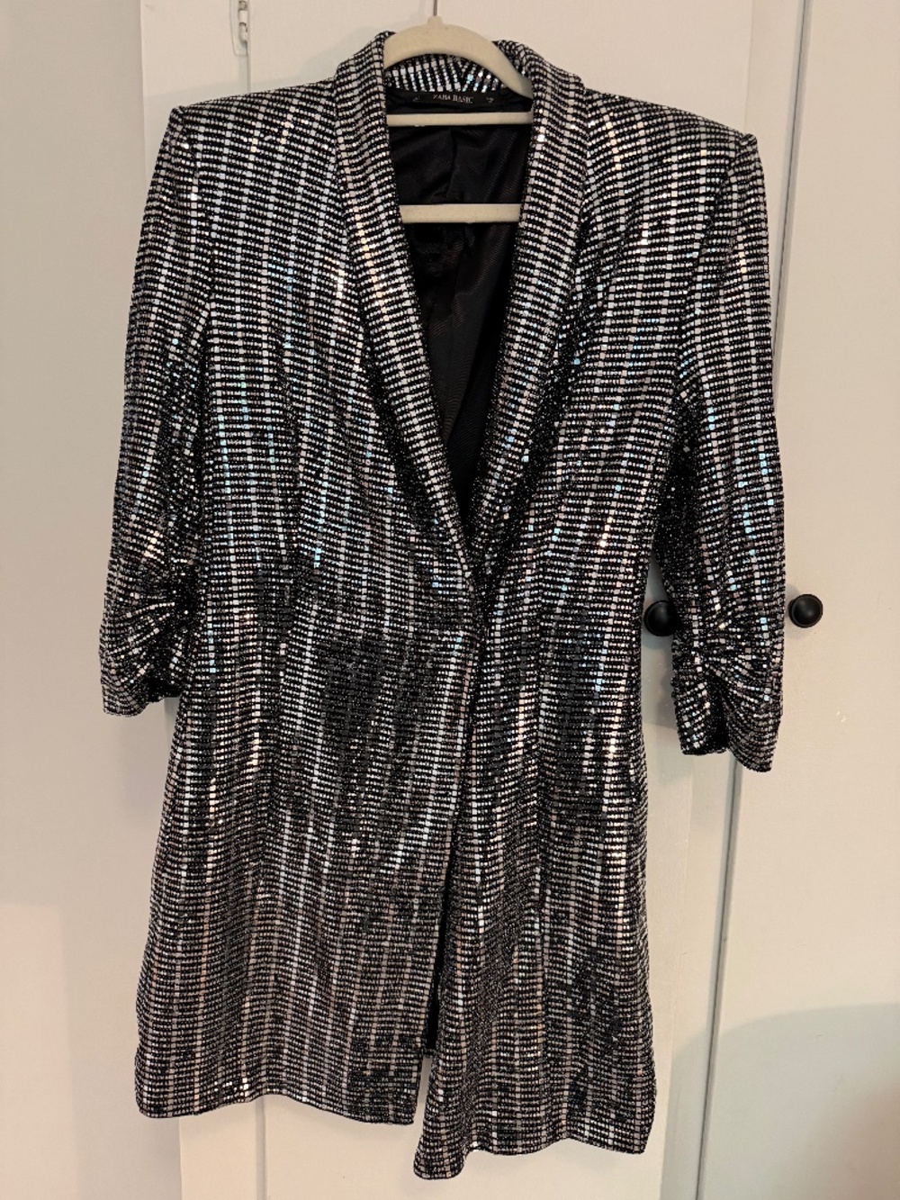 Zara Mirrores sequin blazer mini dress